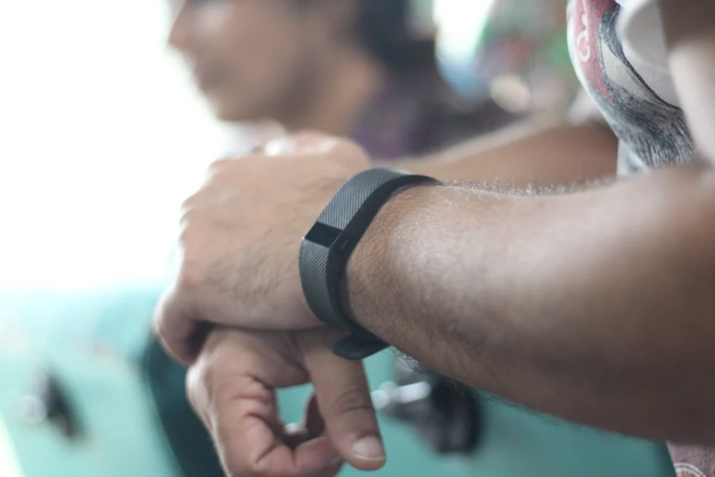 Google Fitbit Air screen-free fitness tracker with minimalist design and fabric band
