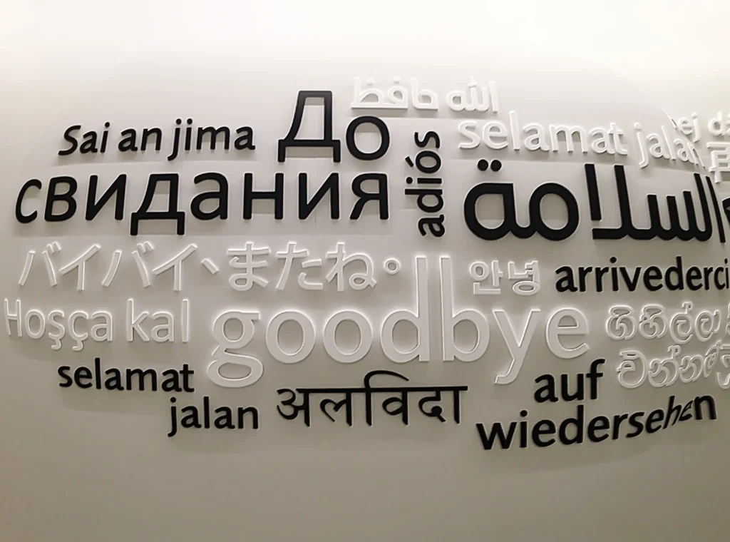 World map showing different languages across countries highlighting global linguistic diversity