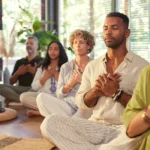 Person practicing simple meditation techniques for beginners in a calm, peaceful indoor setting