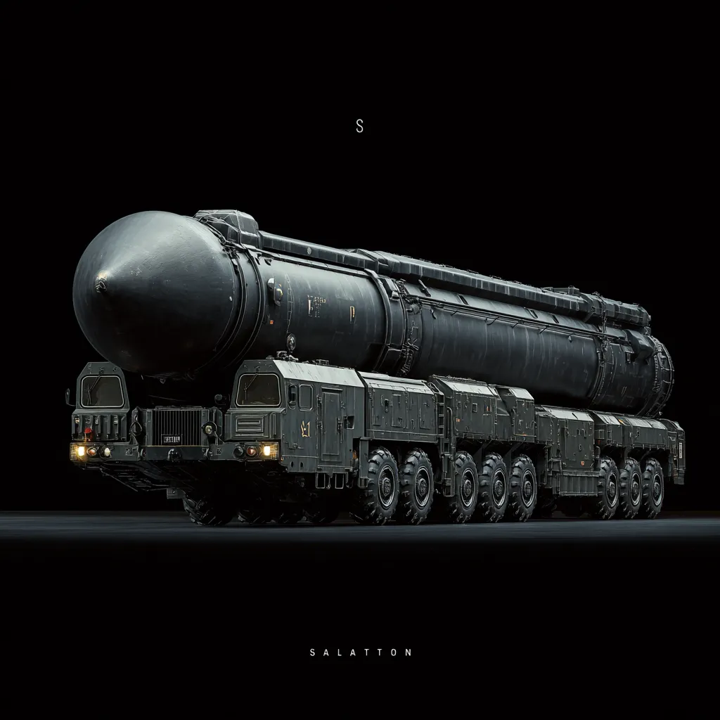 RS-28 Sarmat intercontinental ballistic missile shown in a military silo during launch preparation, representing Russia’s nuclear deterrence system.