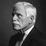 Ted Turner speaking confidently in front of a media backdrop symbolizing his transformation into a global broadcasting pioneer