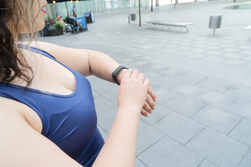 Google Fitbit Air screen-free fitness tracker with minimalist design and fabric band