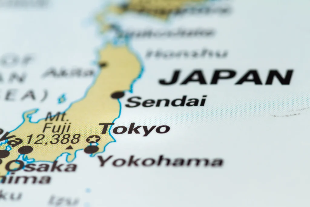 Search and rescue teams operating in a mountainous forest near Kyoto, Japan, during the search for missing American student Weston Higginbotham.