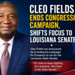 Cleo Fields announcing the end of his congressional campaign to focus on the Louisiana State Senate race.