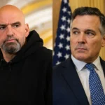 John Fetterman and Dave McCormick amid discussion of the 2030 Pennsylvania Senate race