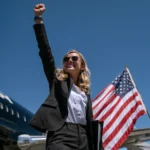 Karoline Leavitt amid controversy over the alleged Trump “decoy plane” incident