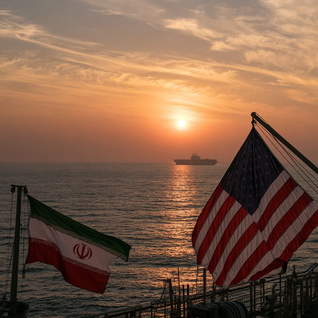 Donald Trump and the Strait of Hormuz amid growing tensions over a possible Iran shipping agreement.